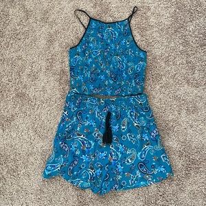 Xhilaration brand blue two piece summer set